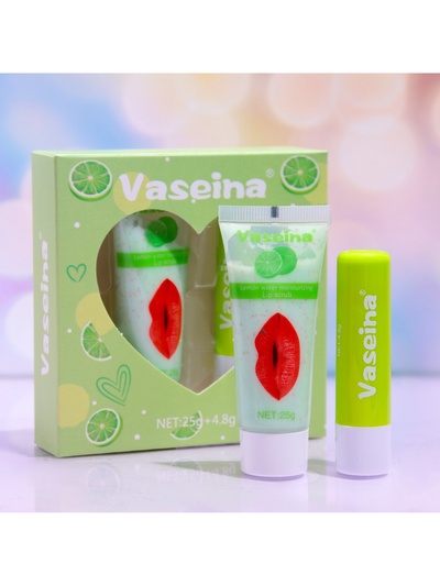 Набор для губ «Лайм» : бальзам и скраб