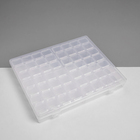 Подставка под украшения с футлярами 56 ячеек, 21×17,5×2,5 см, цвет прозрачный - фото 25682445