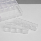 Подставка под украшения с футлярами 56 ячеек, 21×17,5×2,5 см, цвет прозрачный - фото 25682446