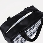 Косметичка на молнии, с ручками, цвет чёрный - фото 41459929