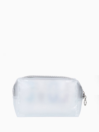 Косметичка на молнии для бассейна, матовая, с принтом LOVE, разноцветная