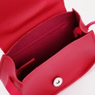 Сумка для девочки COLOR на длинном ремешке, ручка из бусин, на магните, малиновая - Фото 3