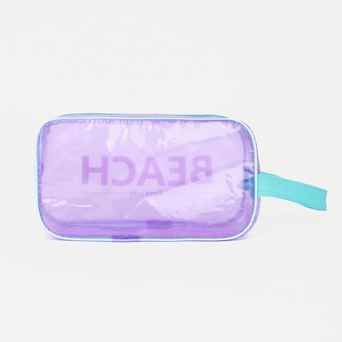 Косметичка на молнии, цвет сиреневый 37217