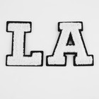 Термоаппликация «LA», 8 × 6 см - размер буквы, цвет белый - Фото 2