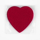 Термоаппликация «Сердце мягкое», 8 × 8 см, цвет красный - фото 7003403