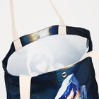 Шопер на кнопке, цвет синий - фото 120720279