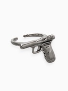 Кольцо GUN пистолет, цвет чернёное серебро, безразмерное - Фото 3
