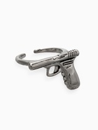 Кольцо GUN пистолет, цвет чернёное серебро, безразмерное - Фото 1