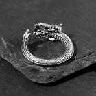 Кольцо «Перстень» дракон, цвет чернёное серебро, безразмерное - Фото 3