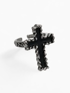 Кольцо «Перстень» крест, цвет чернёное серебро, безразмерное - Фото 1