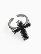 Кольцо «Перстень» крест, цвет чернёное серебро, безразмерное - Фото 3