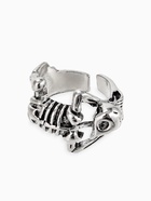 Кольцо «Перстень» скелет, цвет чернёное серебро, безразмерное - Фото 3