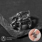 Кольцо «Перстень» скелет, цвет чернёное серебро, безразмерное - фото 321538765