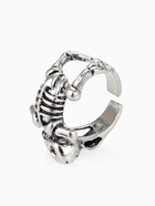 Кольцо «Перстень» скелет, цвет чернёное серебро, безразмерное - Фото 4