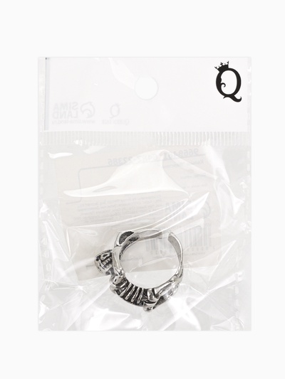 Кольцо «Перстень» скелет, цвет чернёное серебро, безразмерное