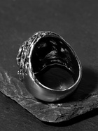 Кольцо «Перстень», череп с красными глазами, красное в чернёном серебре, 20 размер - Фото 7