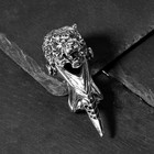 Кольцо «Коготь» тигр, цвет чернёное серебро, 20 размер - фото 8612112