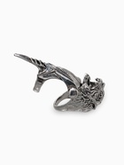 Кольцо «Коготь» тигр, цвет чернёное серебро, 20 размер - Фото 3