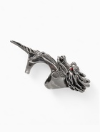 Кольцо "Коготь" дракон с красными глазами, цвет красный в чернёном серебре, 20 размер - фото 809174286