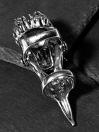 Кольцо "Коготь" дракон с красными глазами, цвет красный в чернёном серебре, 20 размер - фото 809174289