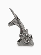 Кольцо «Коготь» череп, цвет чернёное серебро, 20 размер - фото 53948666