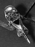 Кольцо «Коготь» череп, цвет чернёное серебро, 20 размер - Фото 6