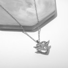 Кулон «Сердце» крылатое, цвет белый в серебре, 40 см - фото 319644302