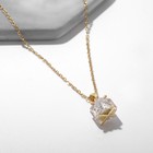 Кулон «Прямоугольник», цвет белый в золоте, 40 см - фото 319644313