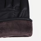 Перчатки мужские, безразмерные, с утеплителем, цвет чёрный - Фото 3