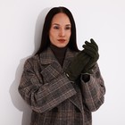 Перчатки женские, безразмерные, без утеплителя, цвет хаки - Фото 6