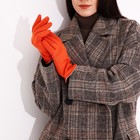 Перчатки женские, безразмерные, без утеплителя, цвет оранжевый - Фото 6