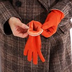 Перчатки женские, безразмерные, без утеплителя, цвет оранжевый - Фото 7