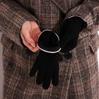 Перчатки женские, безразмерные, без утеплителя, цвет чёрный - Фото 7