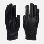 Перчатки мужские, безразмерные, с утеплителем, цвет чёрный - фото 319644325