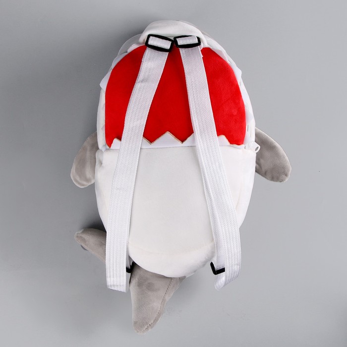 Рюкзак детский плюшевый «Акула», 30 х 7 х 20 см - фото 1906332642