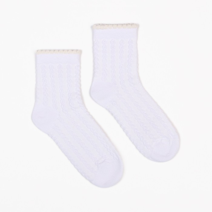 Носки детские, цвет белый, размер 14-16 (23-26) - Фото 1