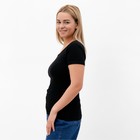 Футболка женская, цвет чёрный, размер 54-56 - фото 26676153