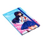 Скетчбук 130 х 210 мм, 40 листов "Аниме девочка", твёрдая обложка с резинкой, выборочный лак, блок 100 г/м2 - Фото 2