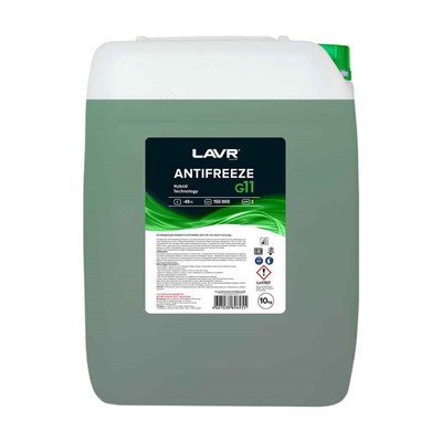 Охлаждающая жидкость LAVR Antifreeze G11 -40°С, 10 кг