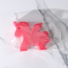 Губка для тела детская «Единорог», 11×9,5×4 см, цвет розовый - Фото 4
