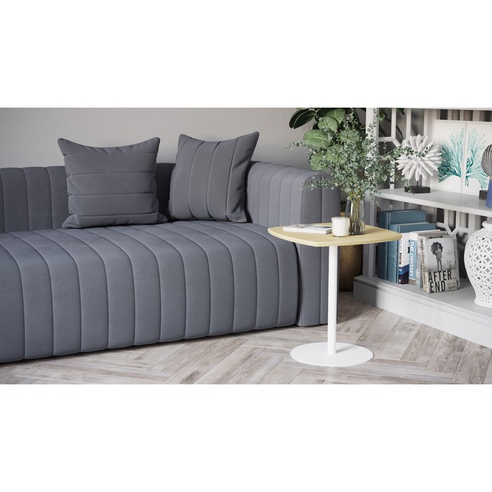 Стол журнальный «Старк квадро», 400×400×455 мм, цвет дуб янтарный / белый - Фото 1