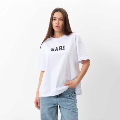 Футболка женская MIST Babe, белая, размер 48-50 (XL)