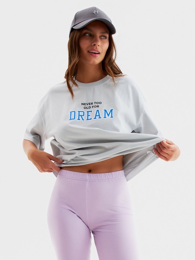 Футболка женская MIST Dream, серая, размер 40-42 (XS)