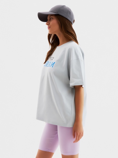 Футболка женская MIST Dream, серая, размер 48-50 (XL)