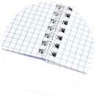 Блокнот А7, 40 листов в клетку, на гребне "Грустный кот", обложка мелованный картон, Уф-лак, блок 65 г/м2 - фото 37935971