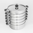 Мантоварка Катунь «Алтын», 7.5 л, d=30 см, 5 секций, капсульное дно, индукция, нержавеющая сталь - Фото 1