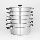 Мантоварка Катунь «Алтын», 7.5 л, d=30 см, 5 секций, капсульное дно, индукция, нержавеющая сталь - Фото 2