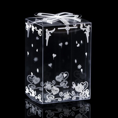 Складная прозрачная коробка из PVC, для упаковки подарков, 4.5×5×7.5 см