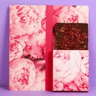 Открытка с местом под шоколадку «Пионы», размер 19см х 8,1см, плотность 200 гр (комплект 5 шт) - фото 22398319