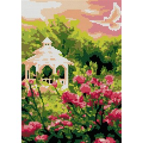 Алмазная мозаика, 21 × 30 см (полное заполнение) «Беседка в саду»
